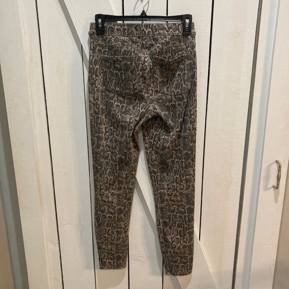 Spanx snakeskin pull on jeggings tan brown small - Picture 2 of 6